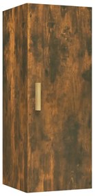 vidaXL Wandkast 34,5x34x90 cm bewerkt hout gerookt eikenkleurig