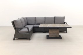 Darwin/Jersey deluxe lounge dining set - antraciet