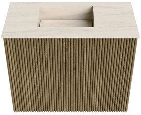 Mondiaz Joya DLux 50cm toiletmeubel dusk met wastafel faye links zonder kraangat meli