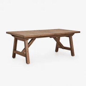 Rechthoekige Eettafel 200-260-320x100 Cm Uitschuifbaar In Dubai Acacia Hout Donker Acaciabruin & 200 - 260 - 320 X 75 Cm - Sklum