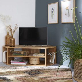 Hoek TV-meubel, in massief eik, Edgar