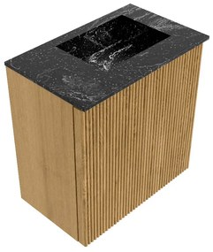 Mondiaz Joya DLux 40cm toiletmeubel oak met wastafel faye rechts zonder kraangat lava