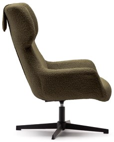 Kave Home Zalina Draaibare Fauteuil Bruin Boucle