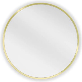 Mexen Loft ronde badkamerspiegel 55 cm, gouden frame - 9850-055-055-000-50