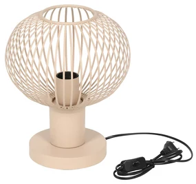 Moderne draad tafellamp beige 23cm - Gila Modern E27 bol / globe / rond Binnenverlichting Lamp