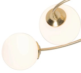 Moderne plafondlamp goud met opaal glas 6-lichts - Athens Modern G9 rond Binnenverlichting Lamp