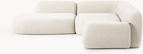 Modulaire bouclé hoekbank Wolke (4-zits) met chaise longue