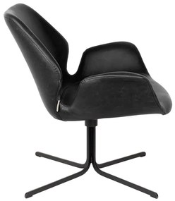 Zuiver Nikki Zwart Leren Design Fauteuil