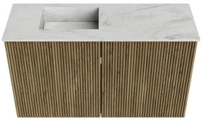 Mondiaz Joya DLux 70cm toiletmeubel dusk met wastafel faye links zonder kraangat opalo