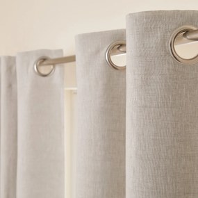 Verduisteringsgordijn van gewassen linnen, oogjes, Private