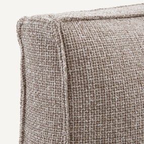 Eiken armstoel met fineer en gemêleerd canvas, DILMA
