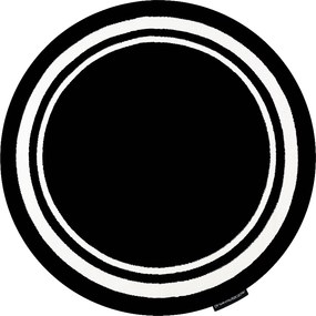 Tapijt HAMPTON Border rond kader zwart