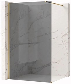 Walk-in douchewand Rea Flexi Grey / Brush Gold 80