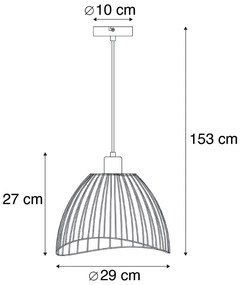 Design hanglamp zwart 29 cm - Pua Design E27 Binnenverlichting Lamp