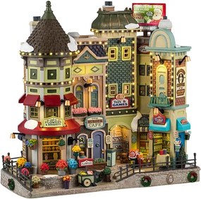Lemax - 'Jingle Bell Bazaar' - Verlichte Facade - Exclusief adapter (Werkt op batterijen)