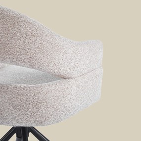 Eetkamerstoel Met Open Rug Beige Zwart