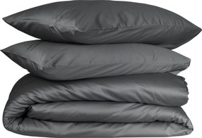 Dekbedovertrek Queen - 100% katoensatijn - 200x200/220 - antraciet