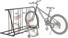 VEVOR Fietsendrager voor 6 fietsen, vrijstaande fietsenstalling, compatibel met 76,2 mm banden, dubbelzijdige fietsendrager van koolstofstaal, voor trottoirs, garages en gebruik binnenshuis