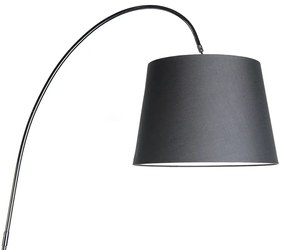 Moderne vloerlamp met zwarte kap - Bend Modern E27 Binnenverlichting Steen / Beton Lamp