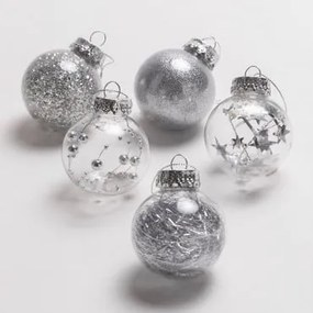 Set van 30 Kerstornamenten Suvy Grijs – zilver - Sklum