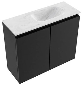 Mondiaz Ture DLux toiletmeubel 60cm urban met wastafel opalo rechts met kraangat