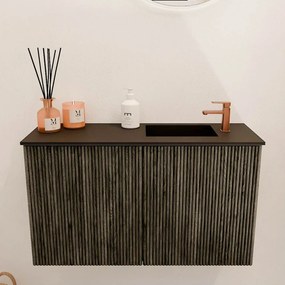 Mondiaz Joya 70cm toiletmeubel shadow met wastafel faye rechts 1 kraangat urban