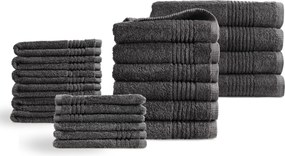 Handdoeken 22 delig set – Supreme Collectie – antraciet