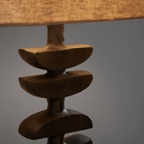 Sculptuurlamp van metaal en linnen, Odyha