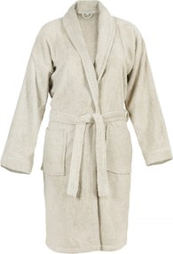 Badjas - 100% Katoen, waarvan 50% Gerecyclede Katoen - GRS Gecertificeerd - Maat S - Sandy Grey