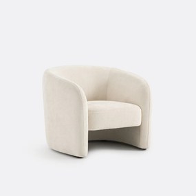 Fauteuil in fijne chenille, LANDINE