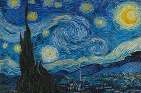 Poster Vincent van Gogh - De sterrennacht, (91.5 x 61 cm)