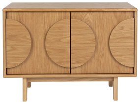 Zuiver Groove Design Dressoir Eiken 2 Deurs  82 Cm - 82x40x58cm.