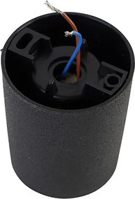 Moderne plafondspot zwart incl. LED IP55 - Livia