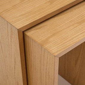 Set van 2 nestbare bijzettafels, eikenfineer, MENDO