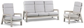 Stoel en Bank Loungeset 2 personen Aluminium Taupe  Lifestyle Garden Furniture Evora