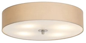 Landelijke plafondlamp beige 50 cm - Drum