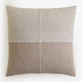 Vierkant Katoenen Kussen (45x45 Cm) Louisa Design Wit - Beige – Linnen - Sklum