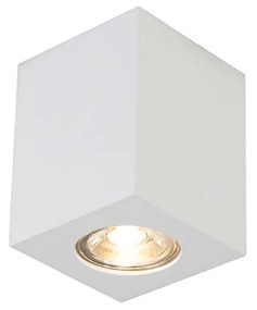 Design opbouwSpot / Opbouwspot / Plafondspot wit GU10 50mm - Quba 2 Design, Modern GU10 kubus / vierkant Binnenverlichting Lamp