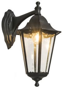 Klassieke buiten wandlantaarn zwart IP44 - New Orleans Down Klassiek / Antiek, Landelijk / Rustiek E27 IP44 Buitenverlichting rond
