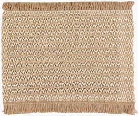 Juten placemats Striped, 4-delig