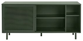 Groen Dressoir Metaal Met Schuifdeuren - 160x45x75cm.