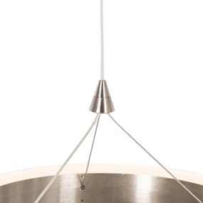 Eettafel / Eetkamer Hanglamp staal langwerpig incl. LED 3-staps dimbaar 3-lichts - Lyani Design rond Binnenverlichting Lamp