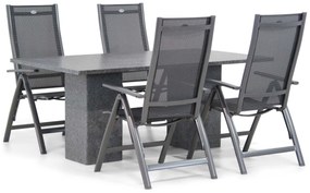 Tuinset 4 personen 180 cm Aluminium/Textileen Grijs Hartman Royal
