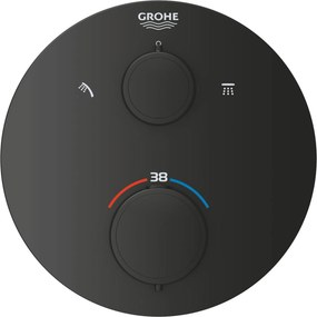 Grohe Precision inbouw regendoucheset Start 250 met 3 straalsoorten mat zwart rond