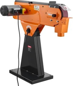 VEVOR bandschuurmachine 7,62 x 200,7 cm, 2100 W, 900 tpm, industriële kwaliteit, met instelbare hoek van 0° - 45° en stofafzuigaansluiting voor professionele hout- en metaalbewerking.