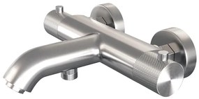 Brauer Brushed Carving Badkraan - carving knop - PVD - Geborsteld RVS 5-NG-243