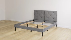 Emma Original Bed - 140x200 cm - Donker grijs - Elegant Hoofdbord