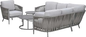 Garden Impressions Devin loungeset hoek 6-delig - Monte Carlo loungetafels