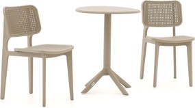 Bistro- en balkonset Forza | 2 personen | Tuinset kunststof | 3-delig | Kees Smit Tuinmeubelen