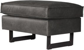 Tweedekans - Poef - Riverdance - leer Colorado grijs 02